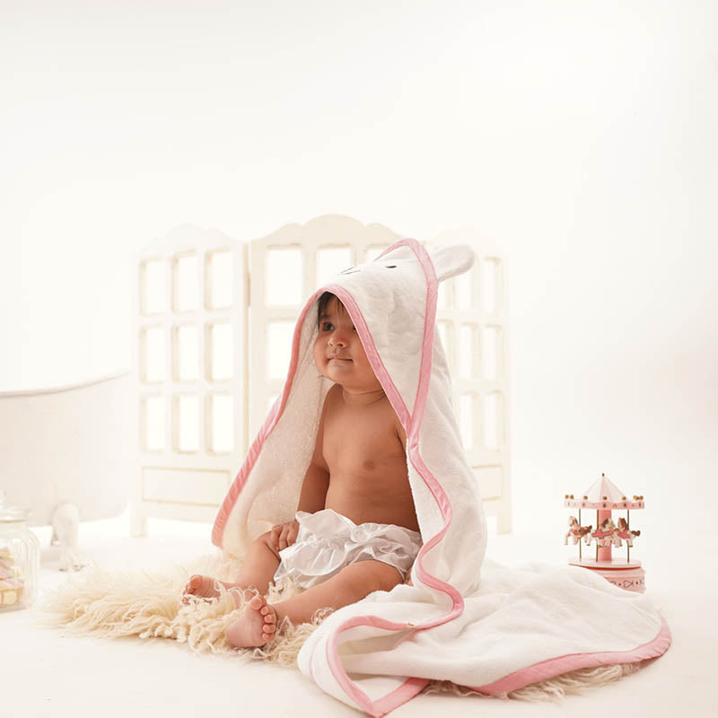 Baby Organic Cotton Hooded Towel - Bear With Me