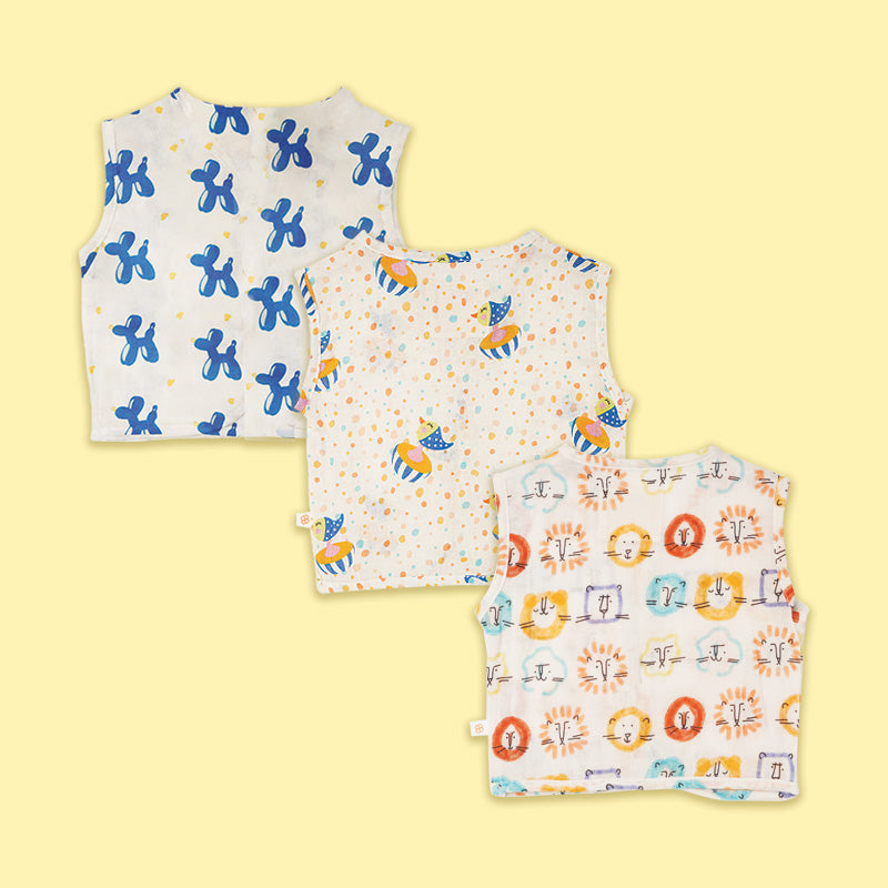 Baby Muslin Jhabla - Pack of 3 - Nature's Nursery