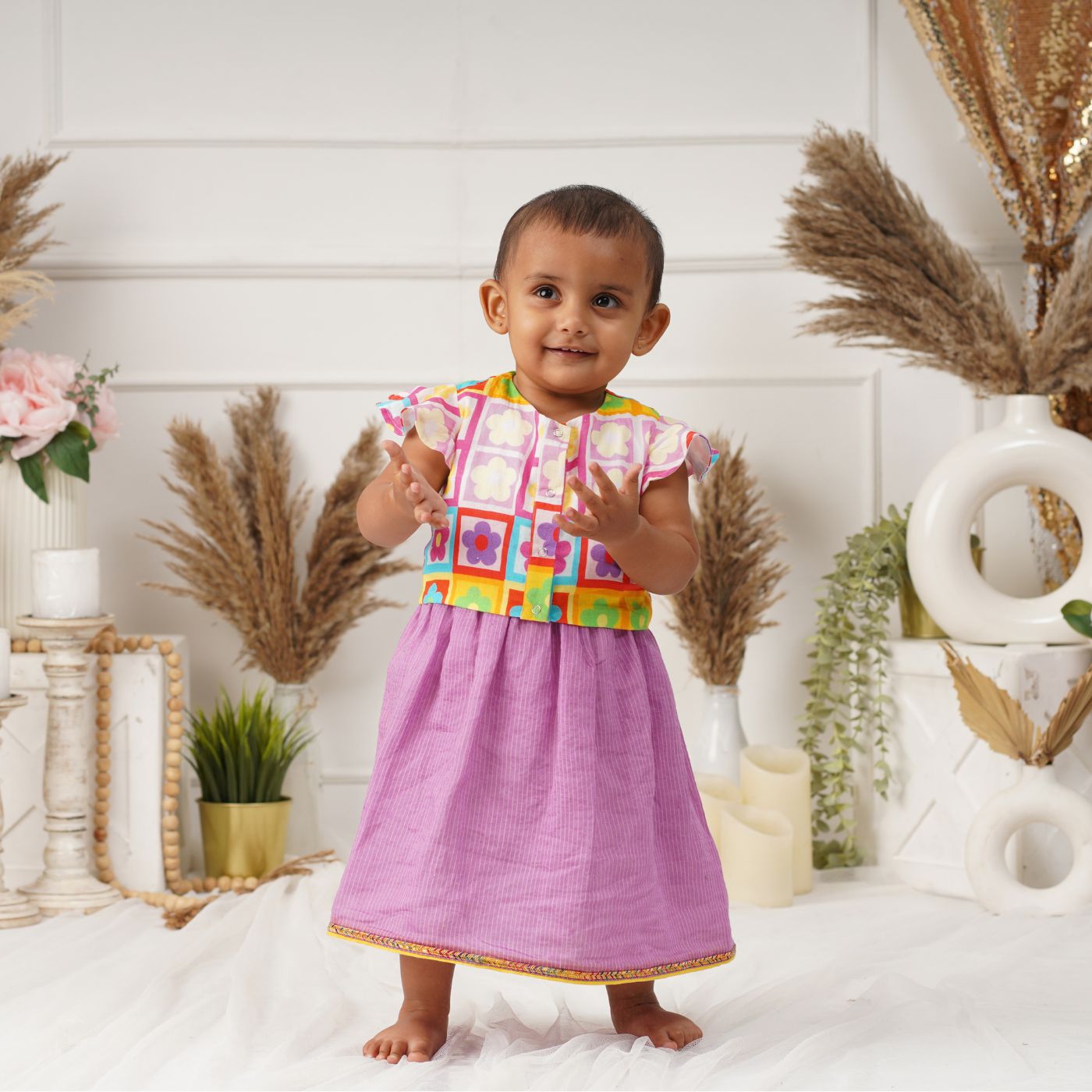 Baby Girl Cotton Lehenga Choli - Satrangi