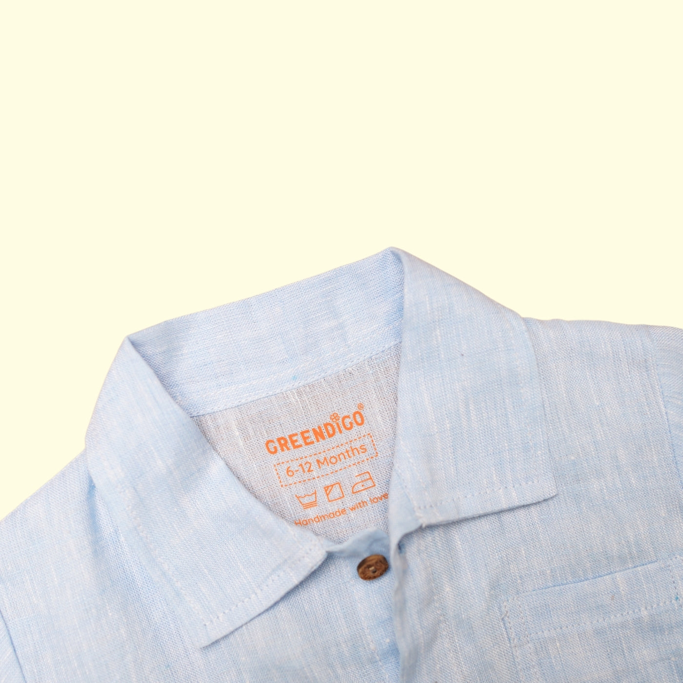 Baby Boy Linen Romper - Blueberry Breeze