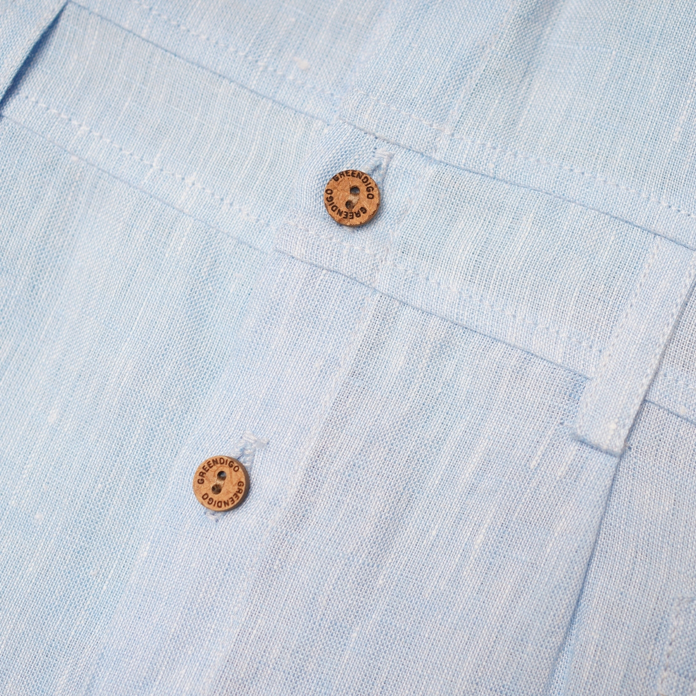 Baby Boy Linen Romper - Blueberry Breeze