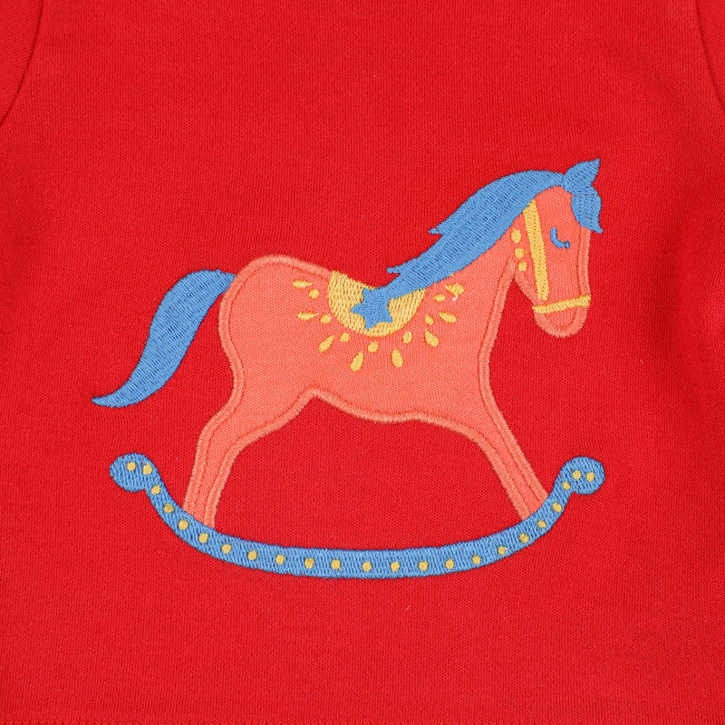 Baby Organic Cotton T-shirt and Shorts Set - Rocking Horse