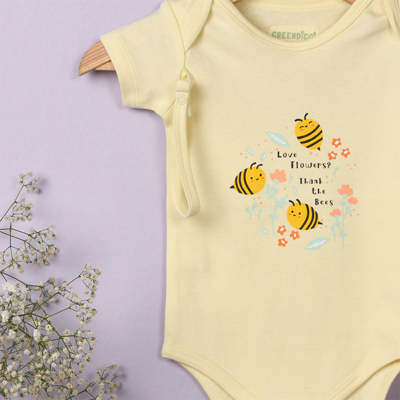 Baby Organic Cotton Bodysuit - Bee Thankful