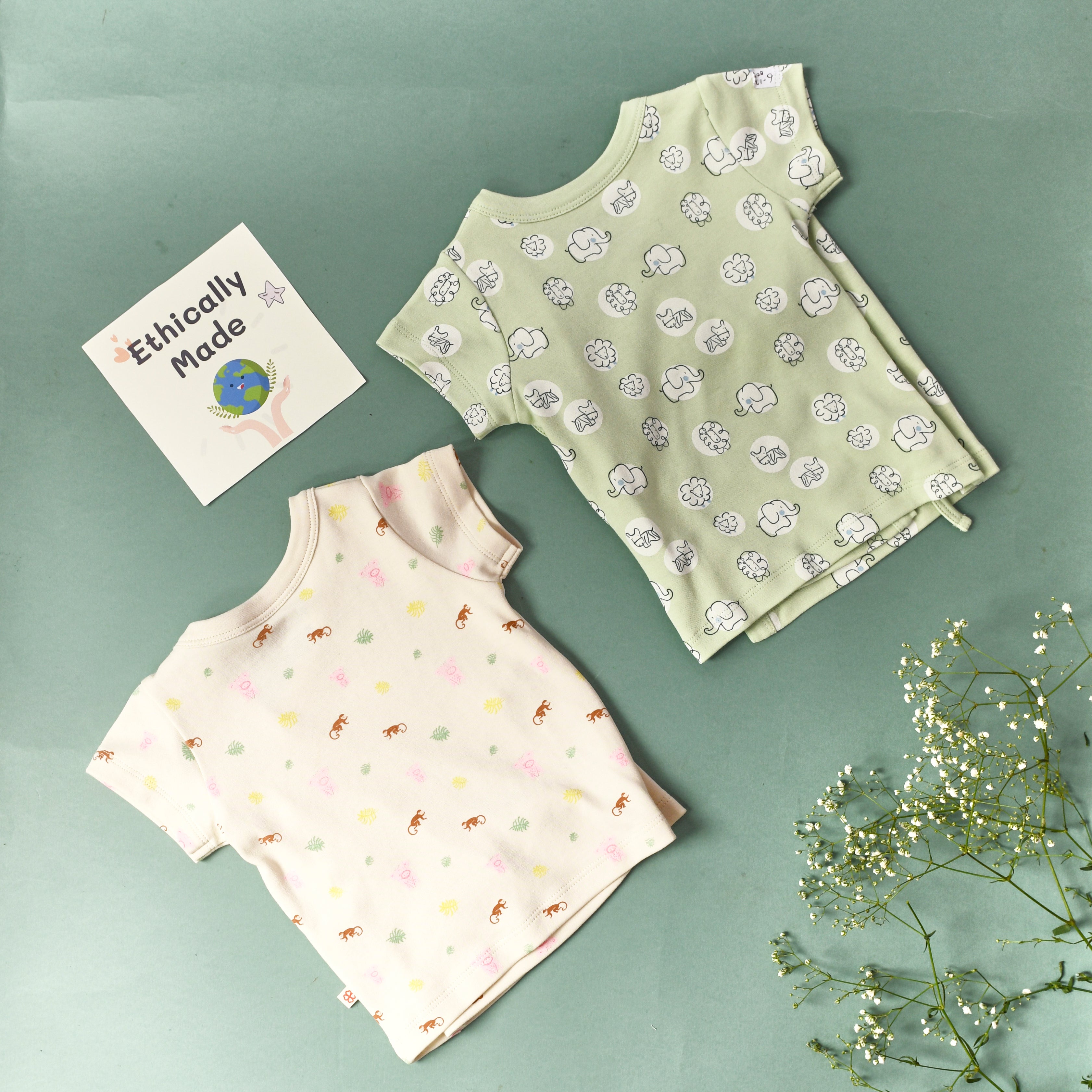 Baby Organic Cotton Tops - Zoo-mazing - Pack of 2