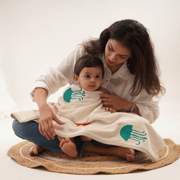 Baby Organic Cotton Towel - Magical Underwater