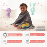 Baby Organic Cotton Towel - Seahorse Hugs