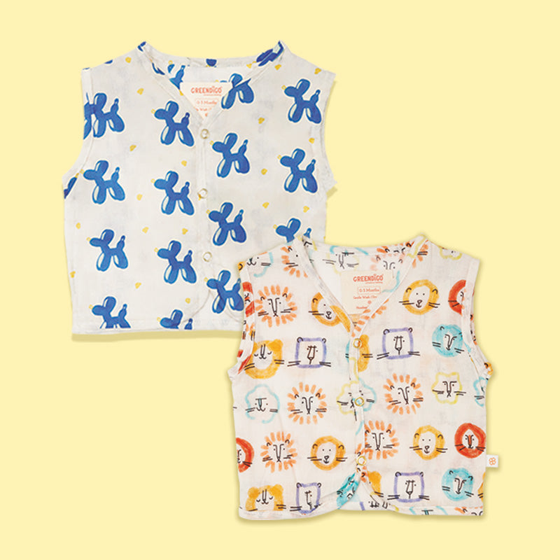 Baby Muslin Jhabla - Pack of 2 - Cherished Friends