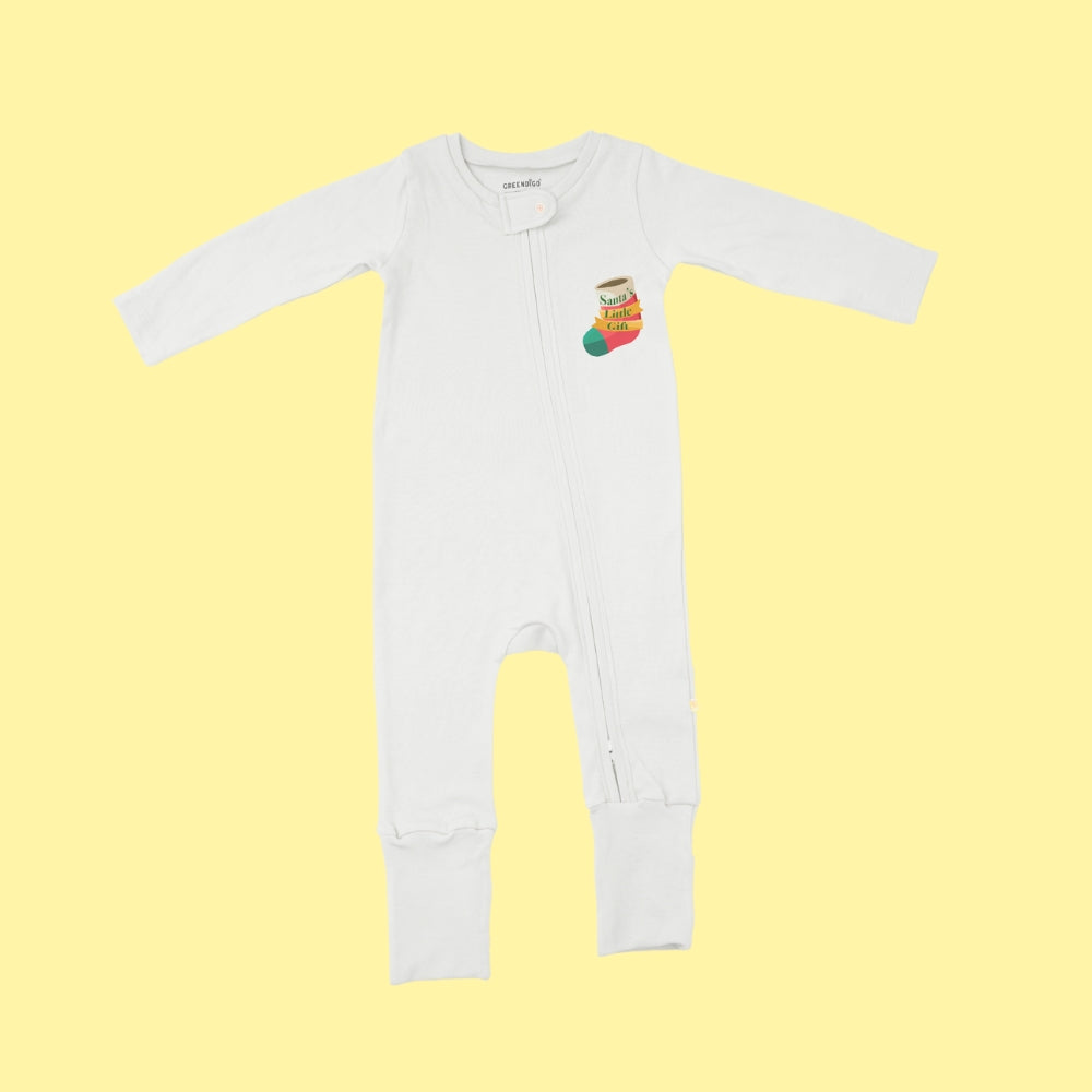 Baby Bamboo Sleepsuit - Santa's Gift