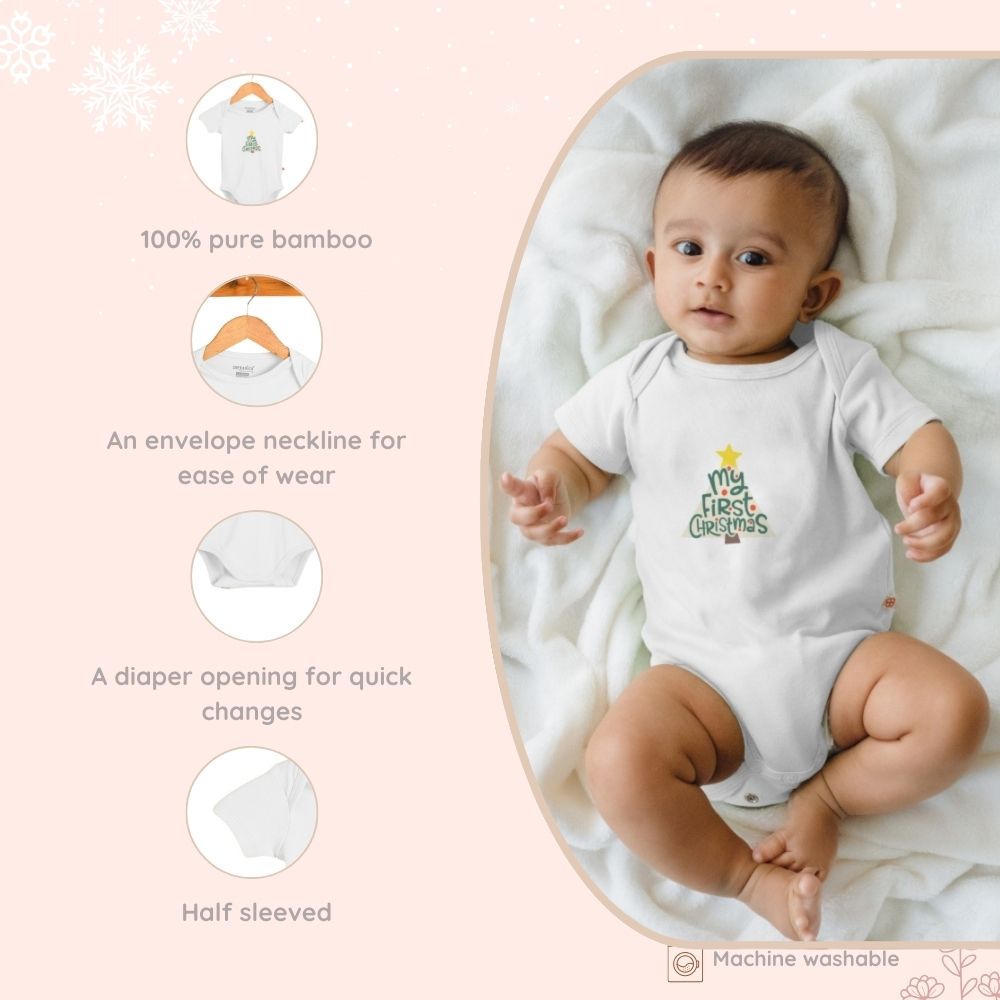 Baby Bamboo Bodysuit - Christmas Joy