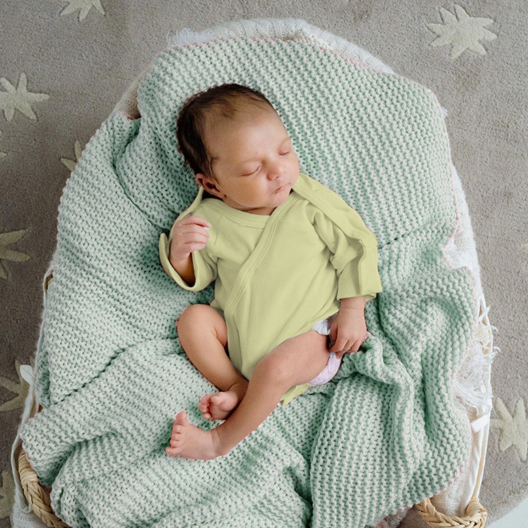 Preemie Baby Bamboo Bodysuit - Olive Bud