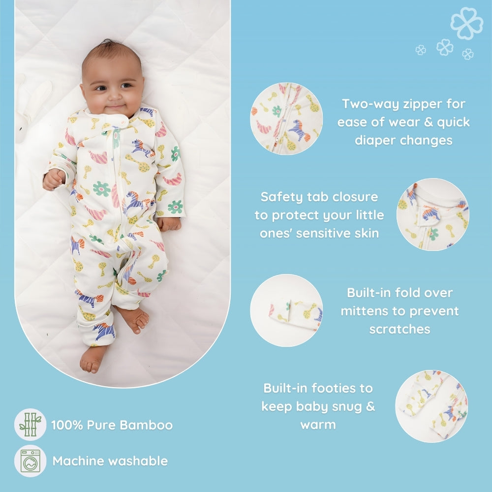 Baby Bamboo Sleepsuit - Birdy Dreams