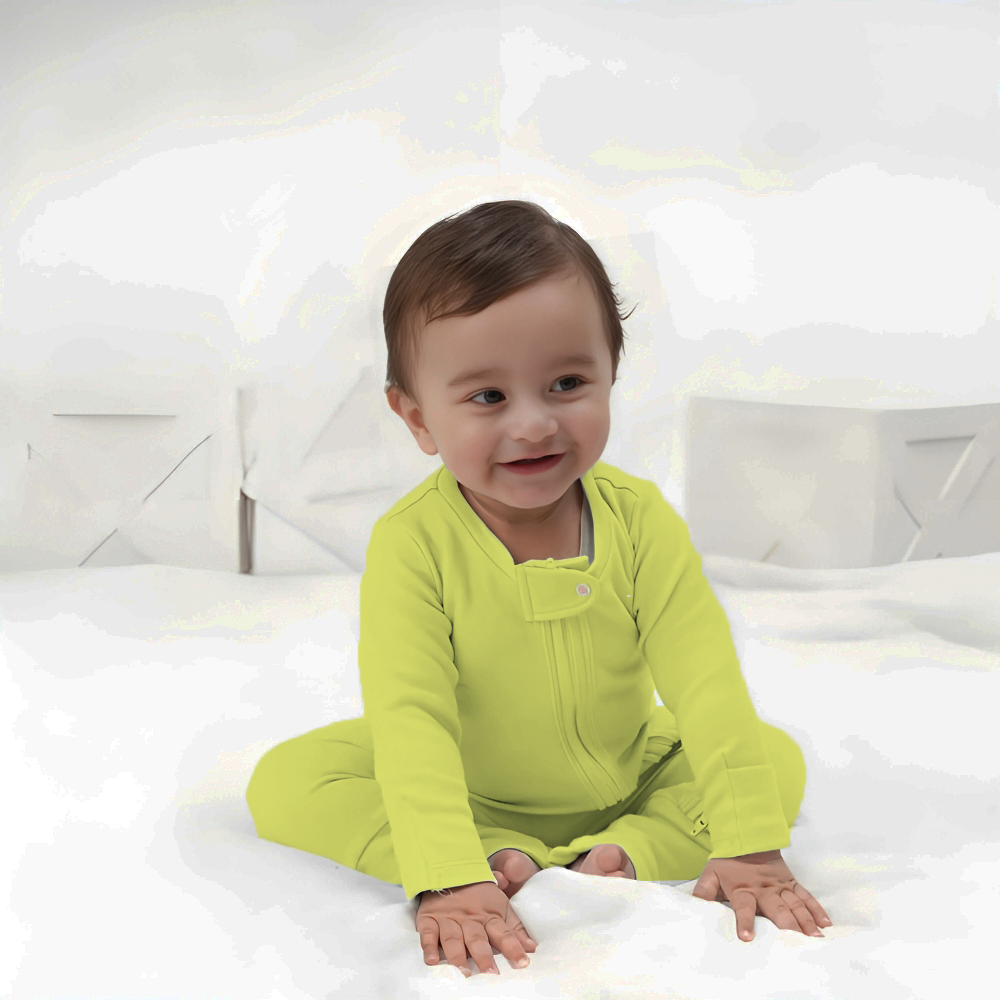 Baby Bamboo Sleepsuit - Buttercup Breeze