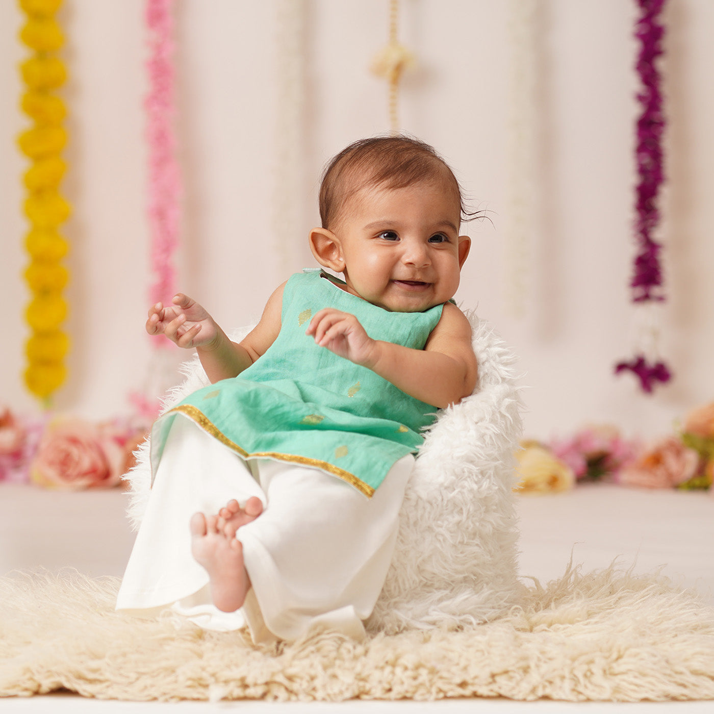 Baby Girl Cotton Kurta & Pant Set - Rohini