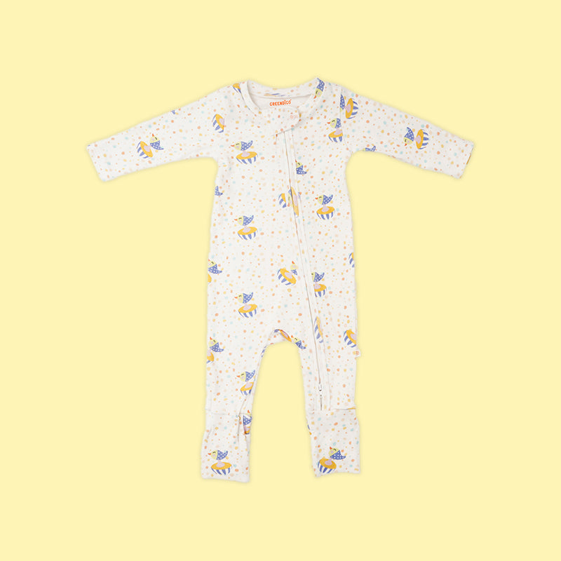 Baby Bamboo Sleepsuit - Chirpy Chicks