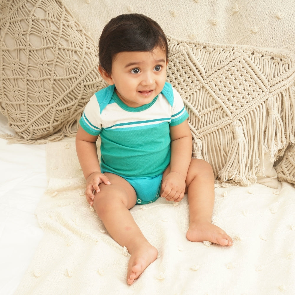 Baby Organic Cotton Bodysuit - Stripes Away