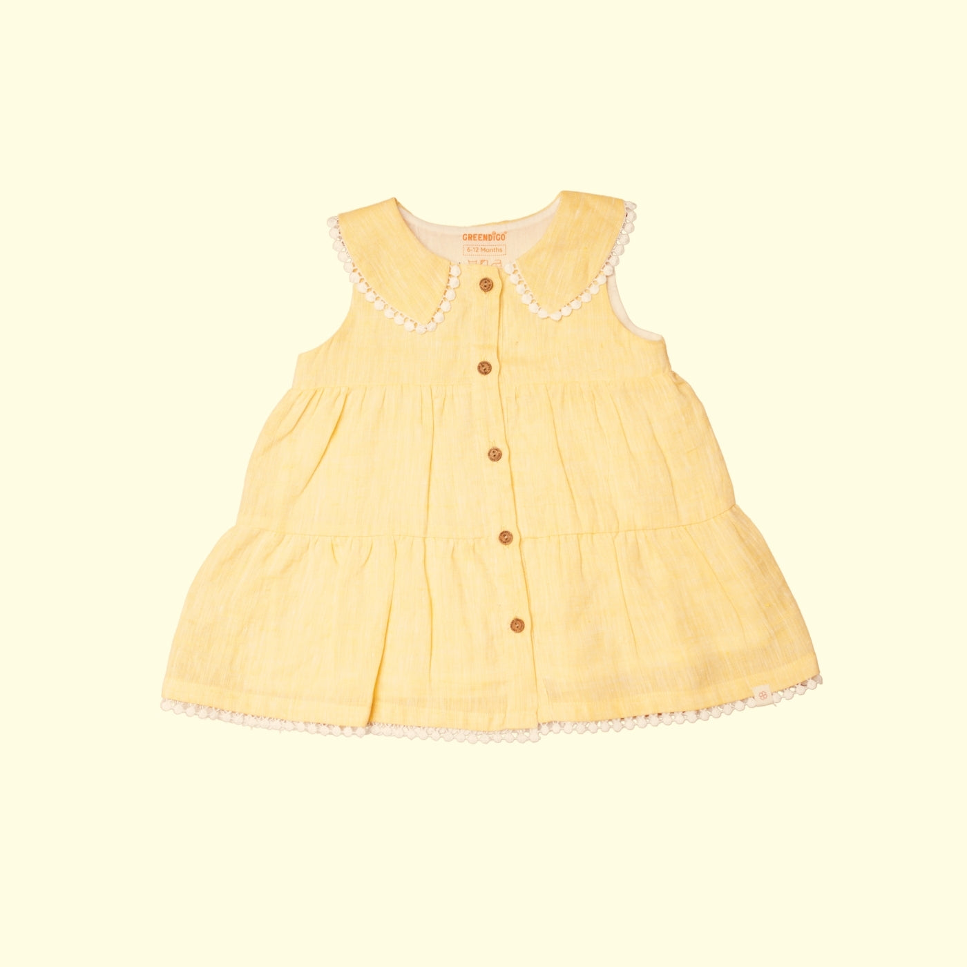 Baby Girl Linen Frock - Mango Melody