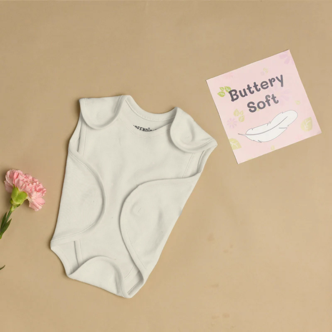 Preemie Baby Bamboo Bodysuit - Soft Sand