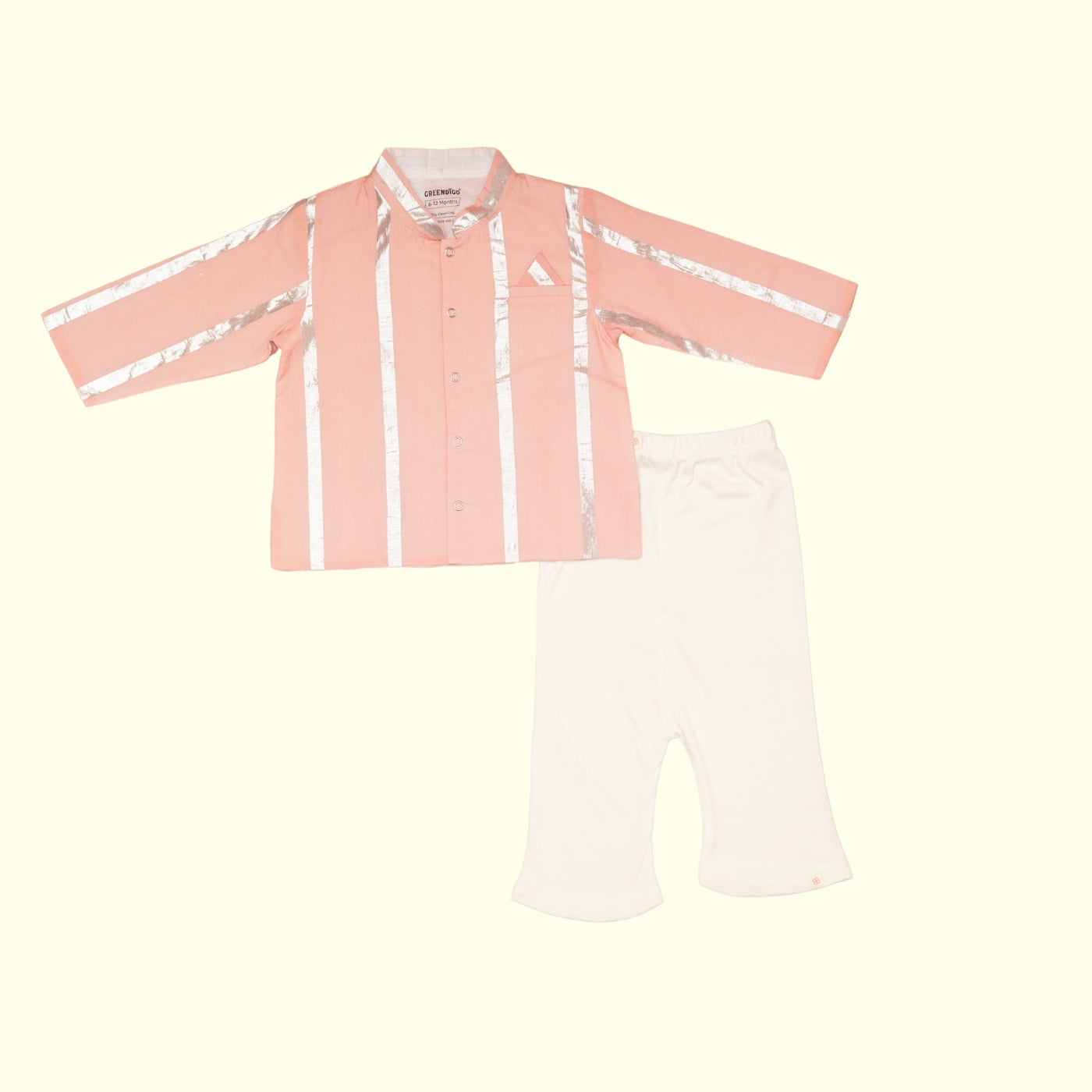 Baby Boy Cotton Sherwani & Pant Set - Shubh