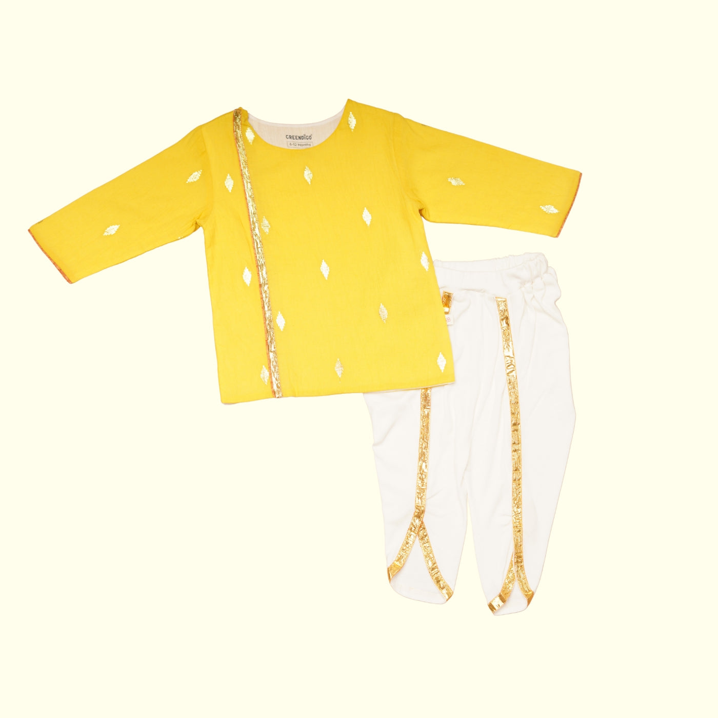 Baby Boy Cotton Short Kurta & Dhoti Pant Set - Deepam