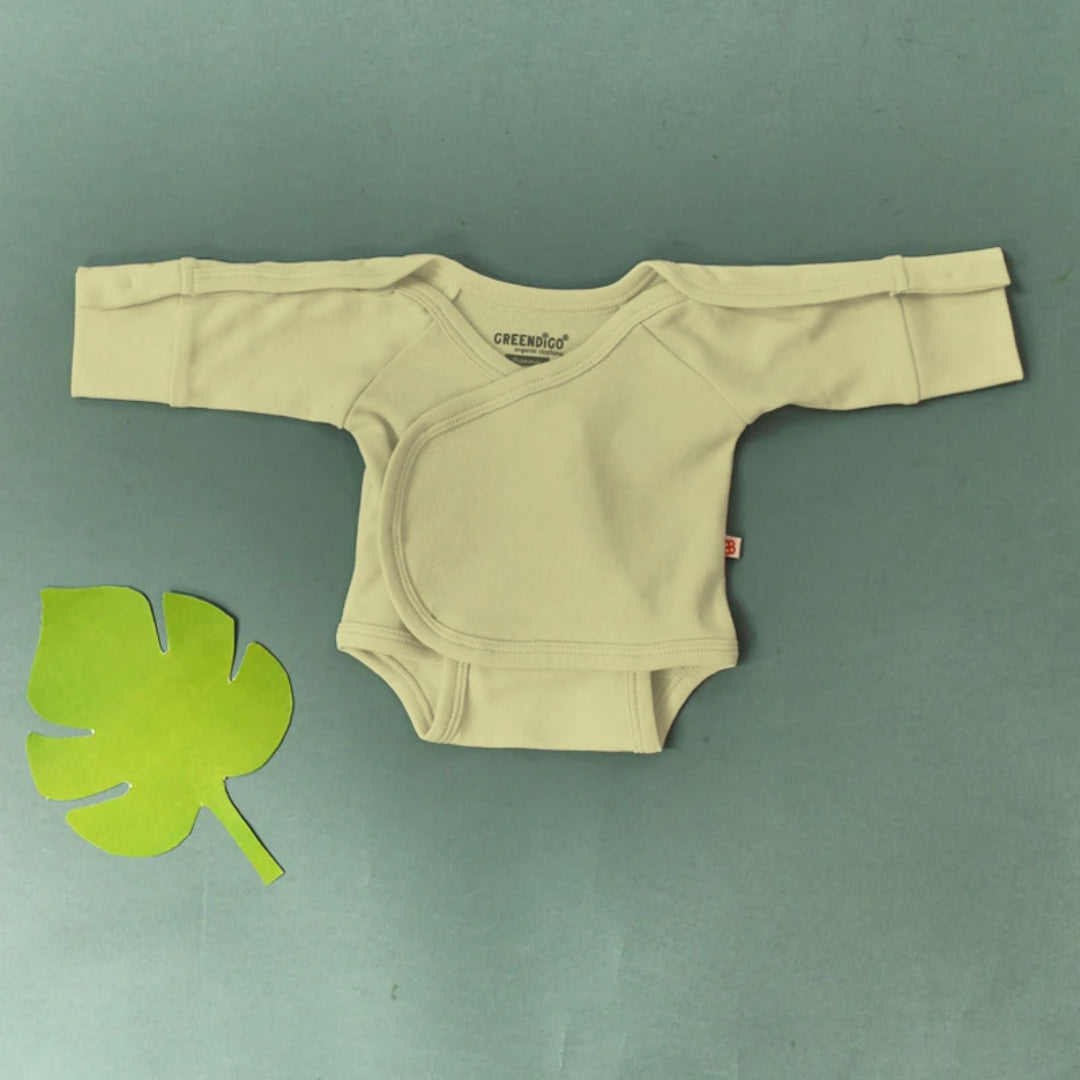 Preemie Baby Bamboo Bodysuit - Olive Bud