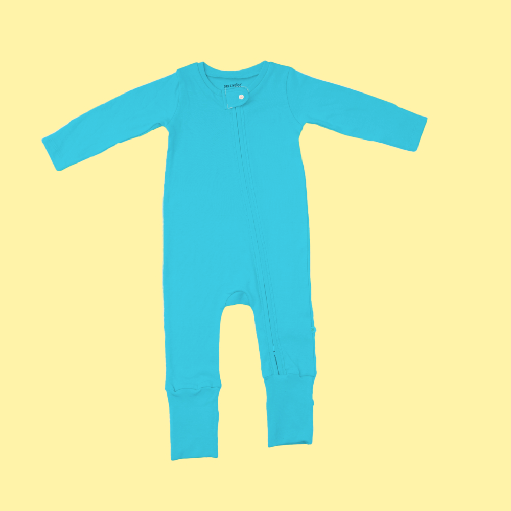 Baby Bamboo Sleepsuit - Turquoise Twinkle