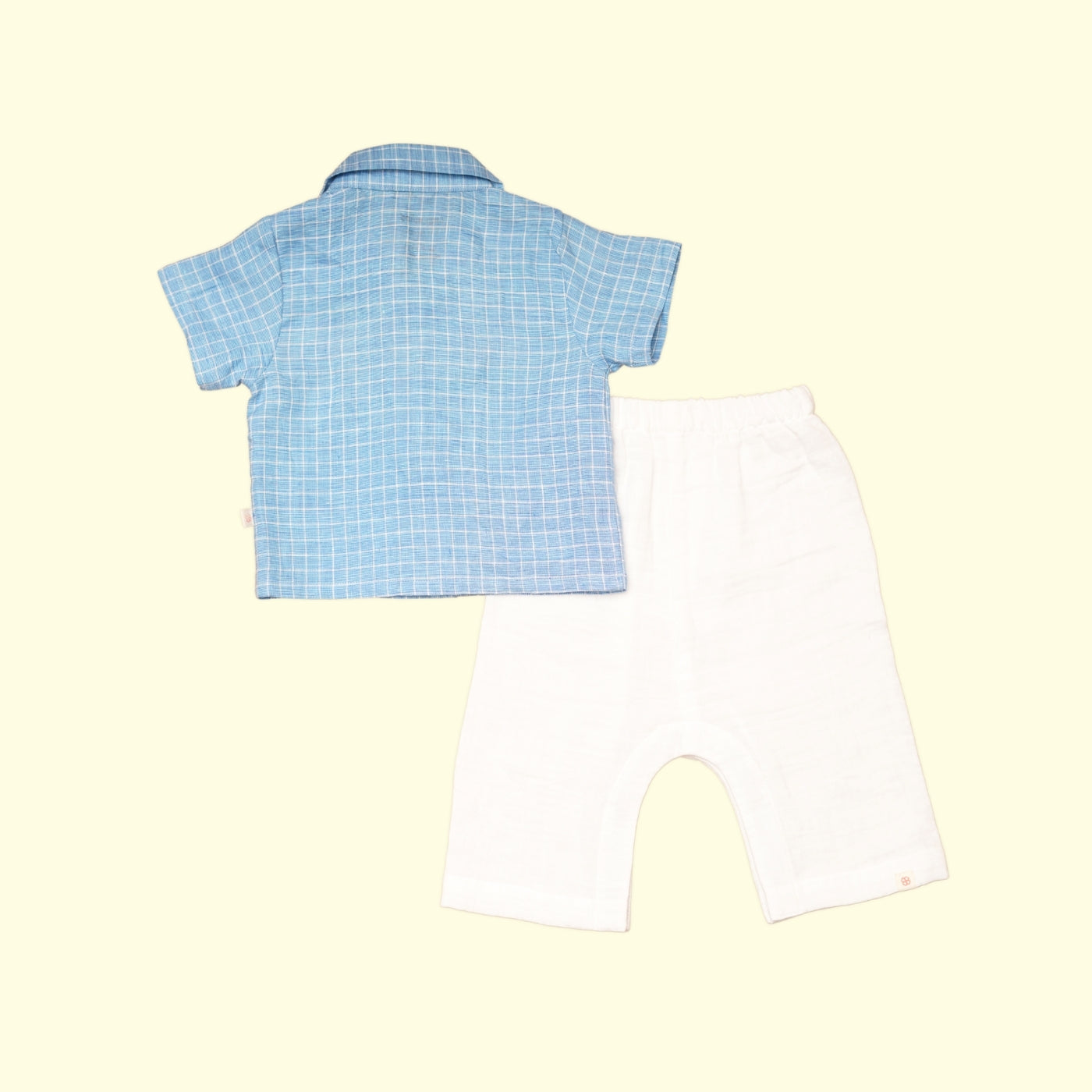 Baby Boy Linen Shirt & Pant Set - Berry Breeze