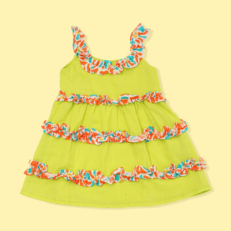Baby Girl Frock - Leafy Lullaby