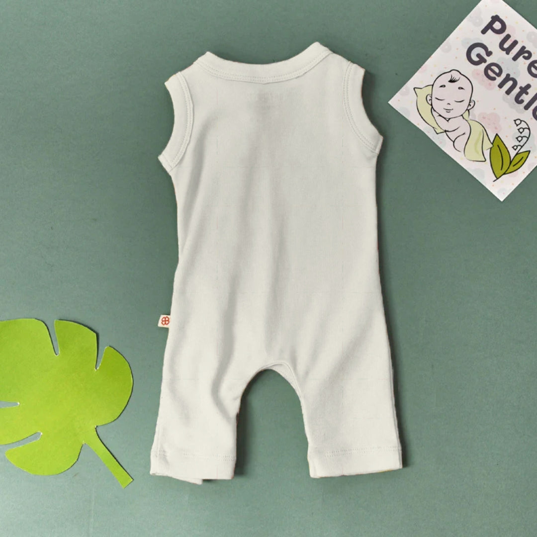 Preemie Baby Bamboo Romper - Cream Puff