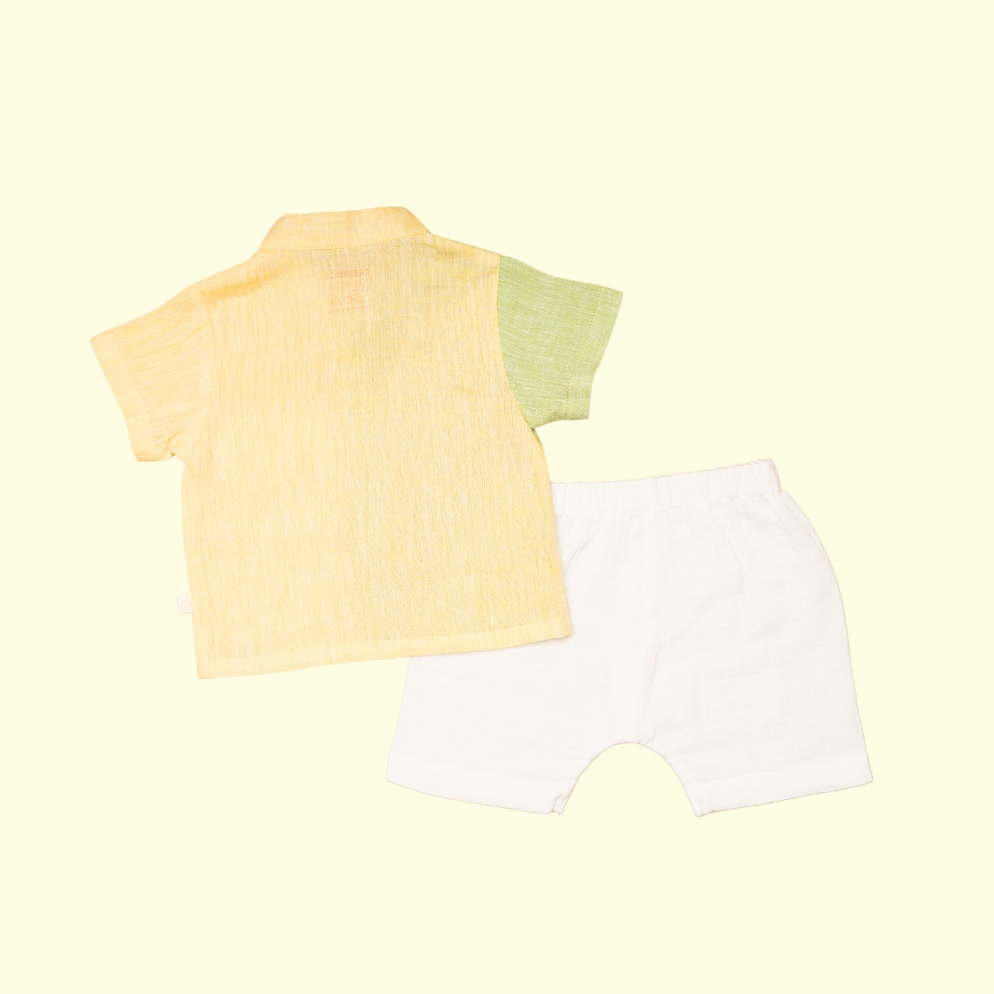 Baby Boy Linen Shirt & Shorts Set - Citrus Crush