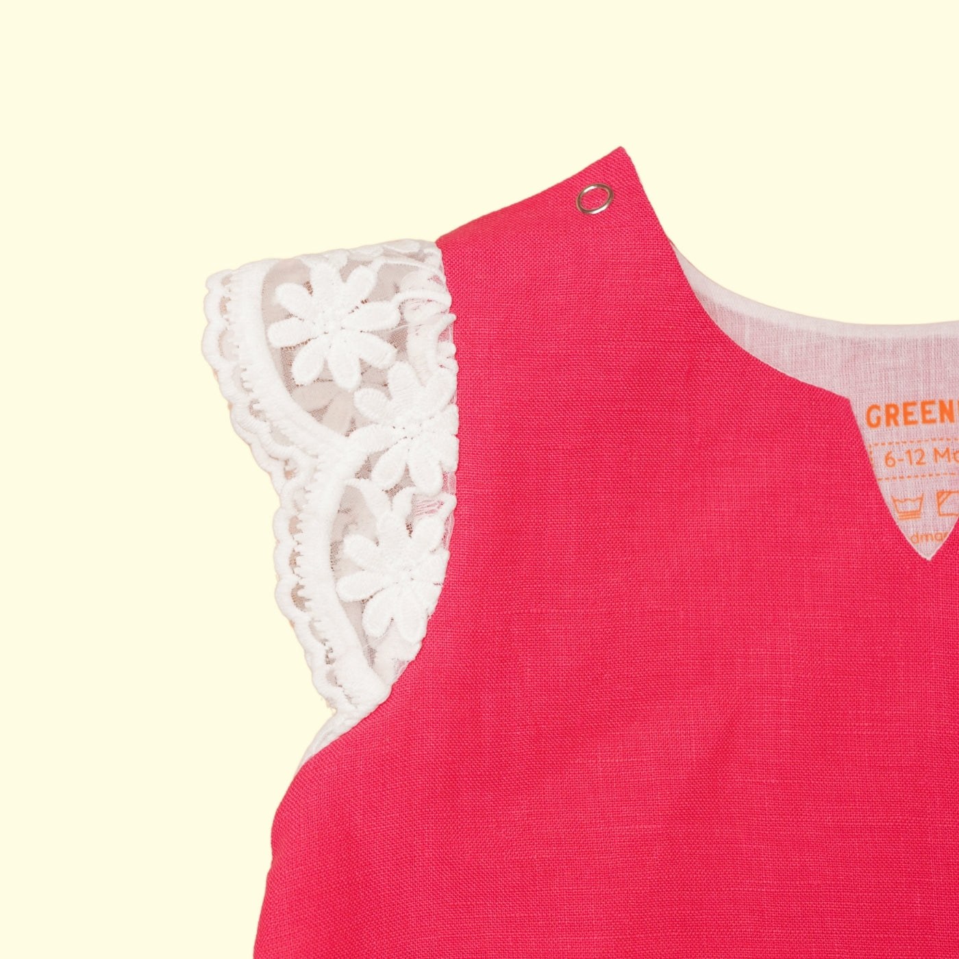 Baby Girl Linen Frock - Raspberry Ripple