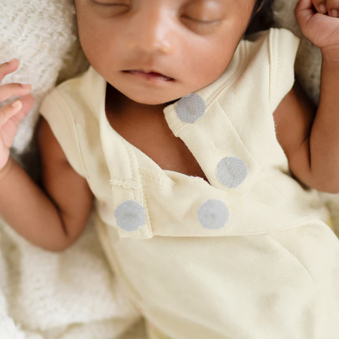 Preemie Baby Bamboo Romper - Cream Puff