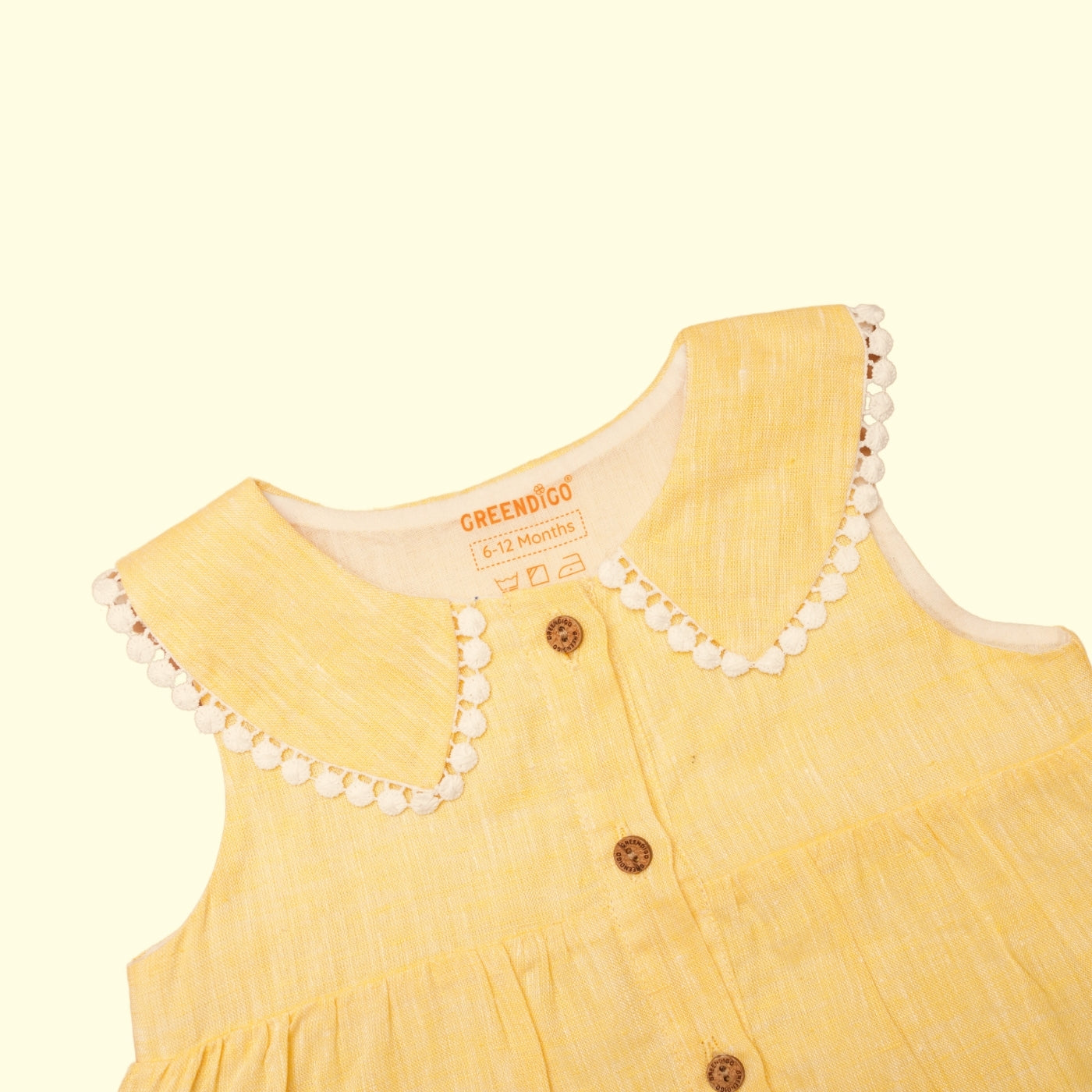 Baby Girl Linen Frock - Mango Melody