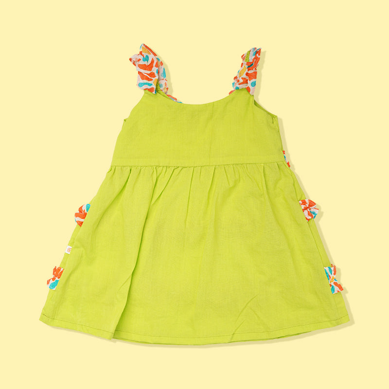 Baby Girl Frock - Leafy Lullaby