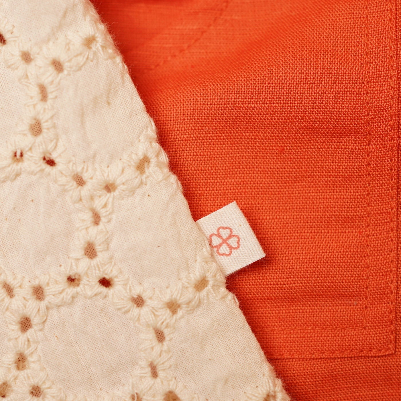 Baby Boy Linen Shirt & Shorts Set - Tangerine Tango