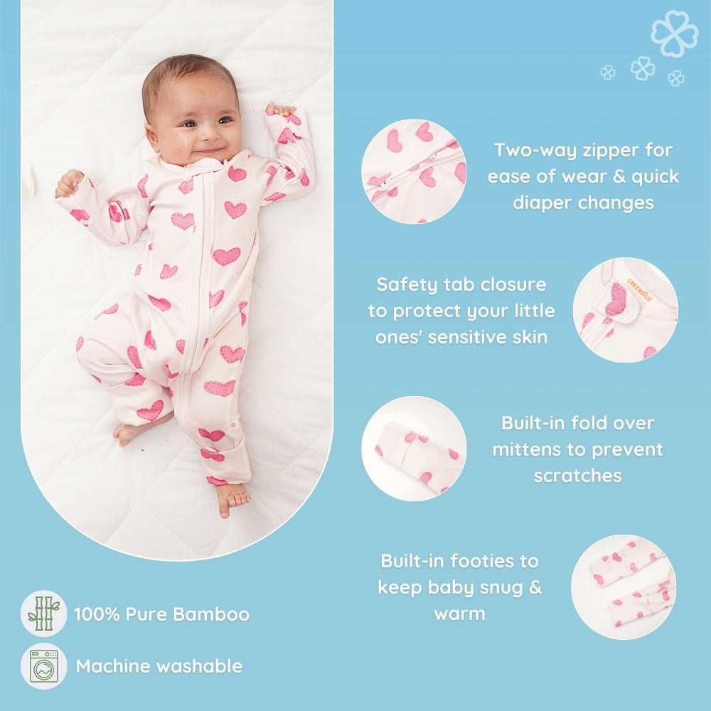 Baby Bamboo Sleepsuit - Little Love