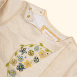 Baby Boy Maheshwari Handwoven Cotton Silk Short Kurta & Pant Set - Parijat