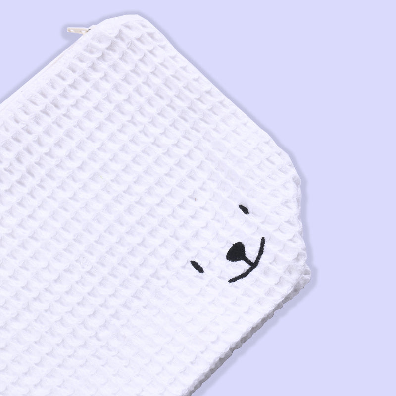 Baby Organic Cotton Hooded Towel - Cuddly Bear