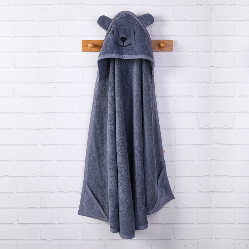 Baby Organic Cotton Hooded Towel - Cuddly Bear