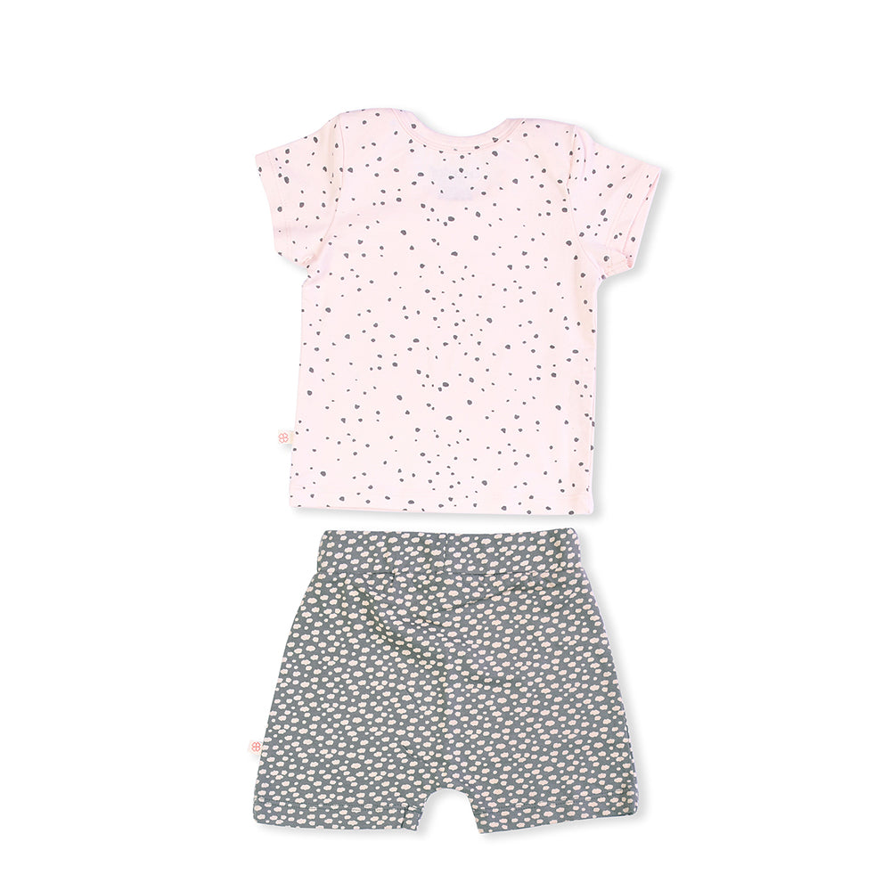 Baby Organic Cotton Top & Shorts Set - Celestial