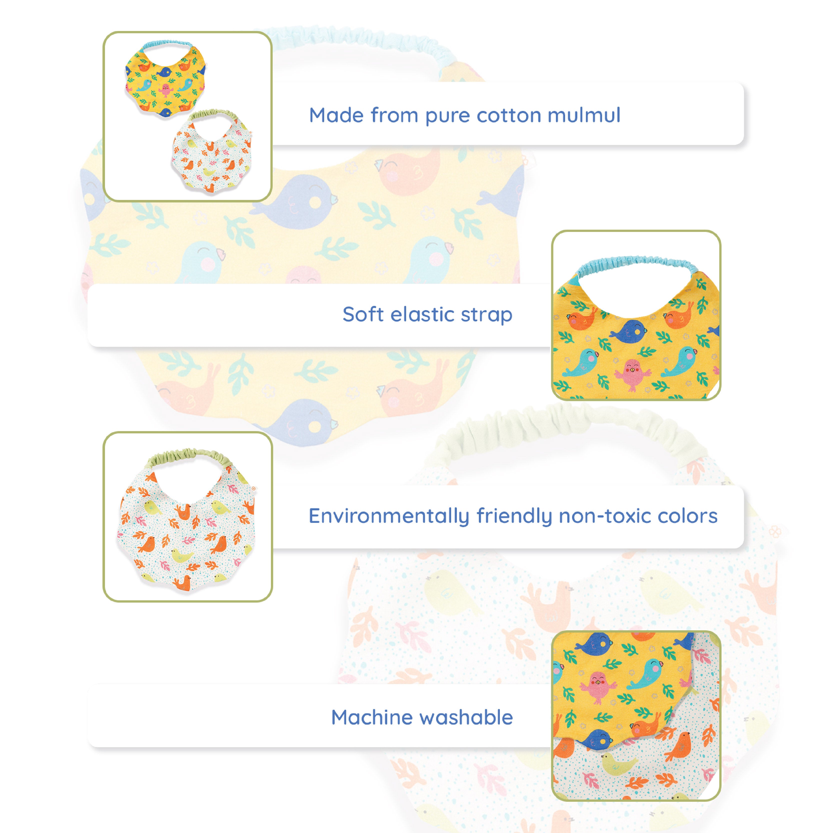 Baby Bibs - Stretchy Snacky - Pack of 2