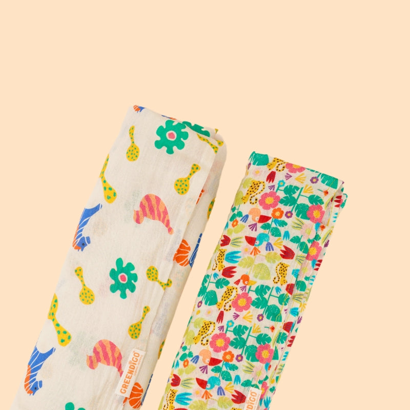 Baby Muslin Swaddles - Colorful Dreams - Pack of 2