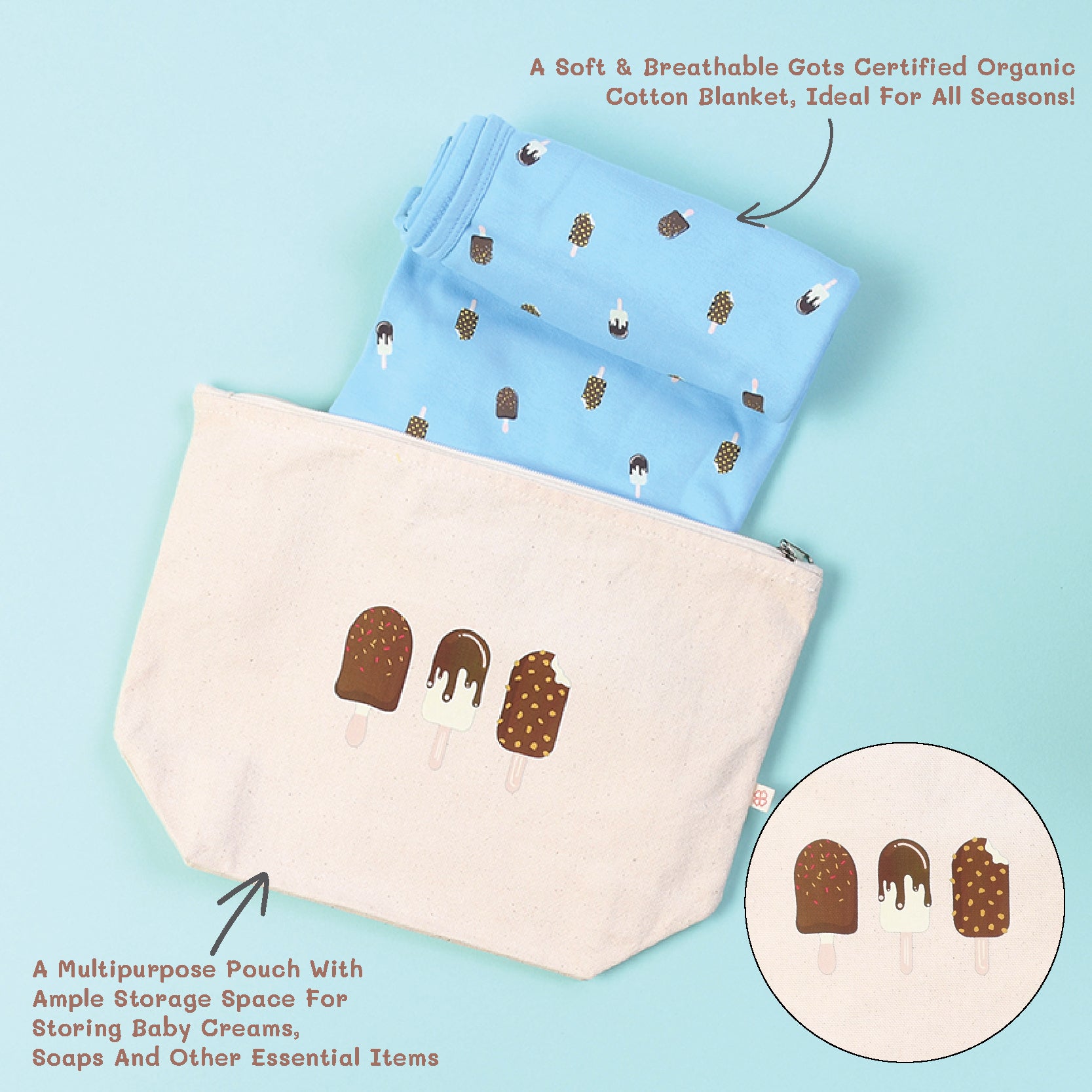 Baby Organic Cotton Gift Set - Popsicle Party
