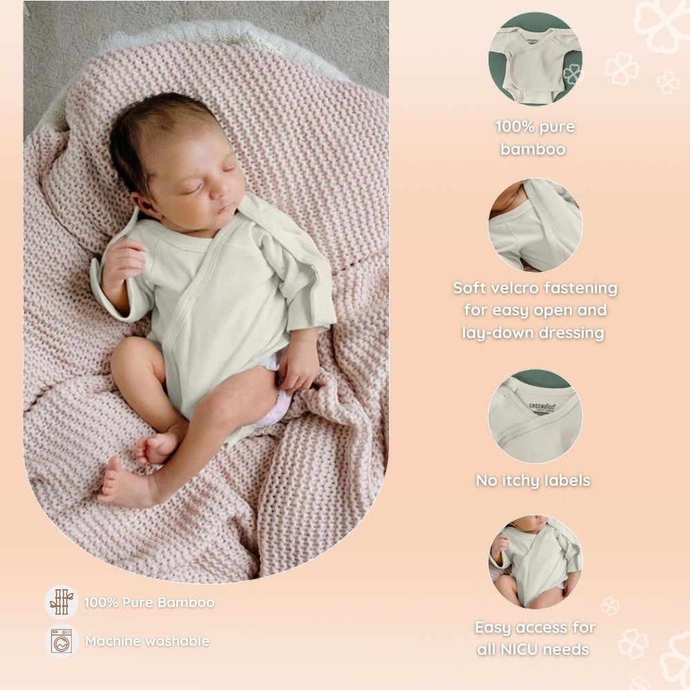 Preemie Baby Bamboo Bodysuit - Moonbeam Magic