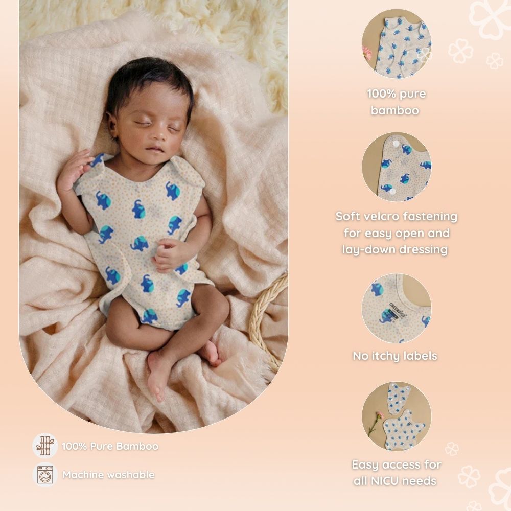 Preemie Baby Bamboo Romper - Tiny Trunks