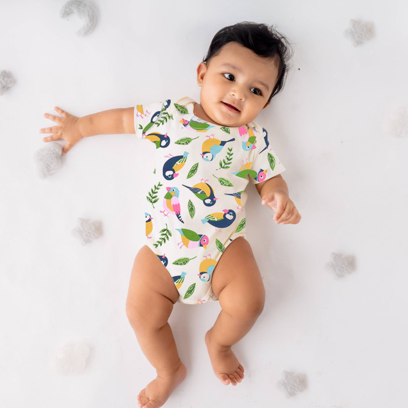 Baby Organic Cotton Bodysuit - Tropical Paradise