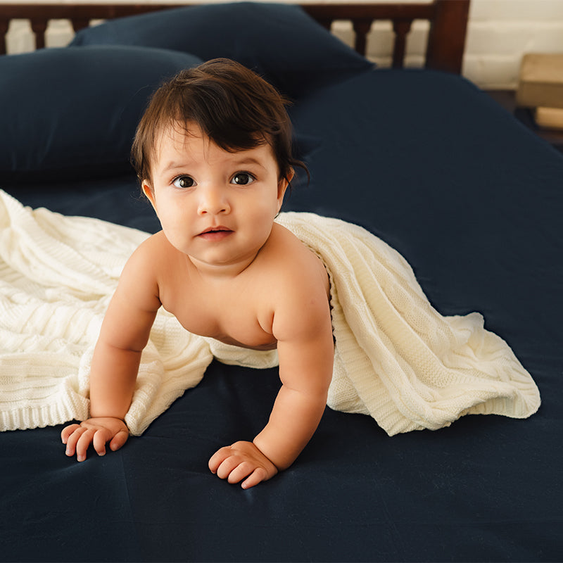 Baby Organic Cotton Snuggly Blanket - Marshmallow