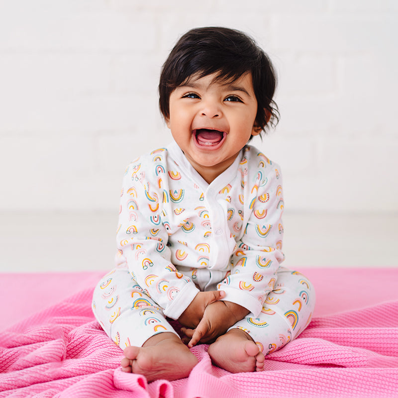 Baby Organic Cotton Babygrow Romper - Faith