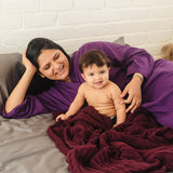 Baby Organic Cotton Snuggly Blanket - Berry