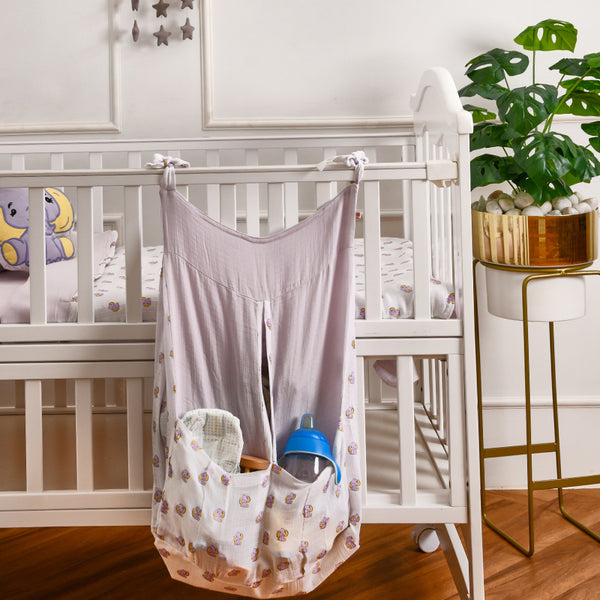 Baby Organic Cotton Nursery Organiser Bag - Trusty Tusky