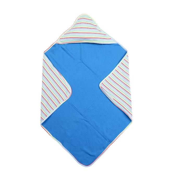 Baby Organic Cotton Hooded Blanket - Boy